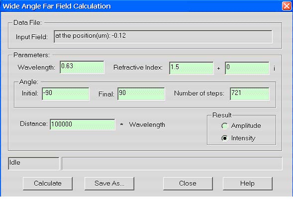 FDTD - Figure 4 Far-field Calculation dialog box