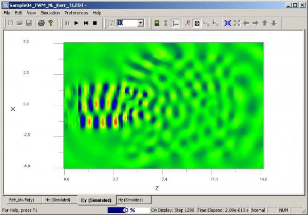 FDTD - Figure 21 OptiFDTD Simulator—wave propagation pattern in time domain