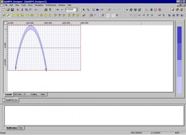 BPM - Figure 4 Drawing an arc waveguide