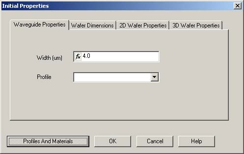 BPM - Figure 1 Initial Properties dialog box