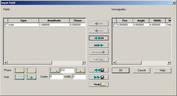 BPM - Figure 10 Input Field dialog box—move waveguide