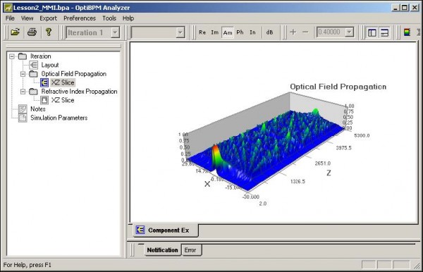 BPM - OptiBPM_Analyzer — Optical Field Propagation