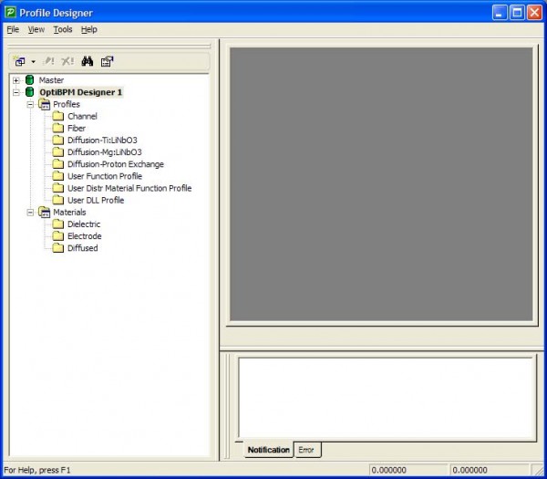 BPM - Figure 2 Profile Designer window