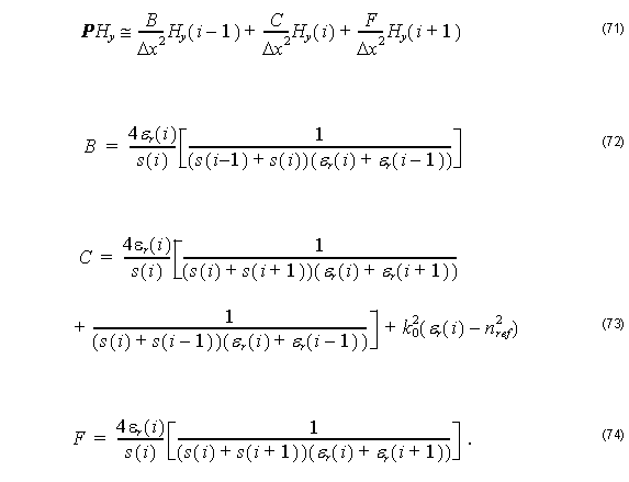 Optical BPM - Equation 71-74