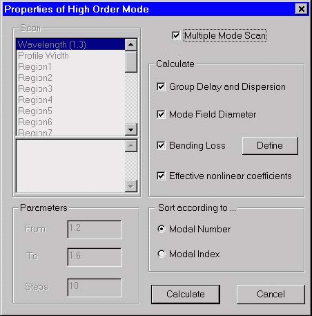 Optical Fiber - Properties of High Order Mode