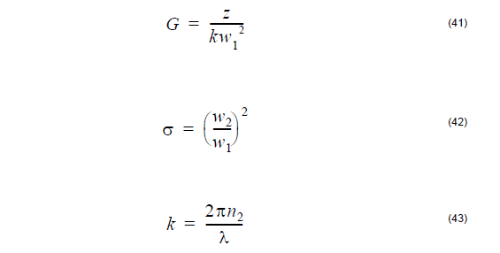 Optical Fiber - equation 41-43