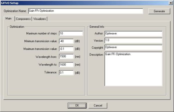 Gain Flattening Filter Optimization – Optiwave