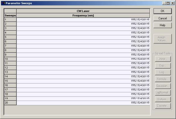 Optical System Paramteter Sweeps