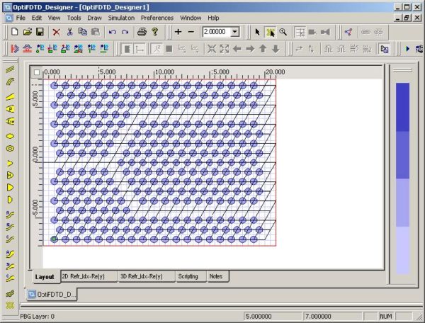 FDTD - Figure 95 PBG layout with new wavepath