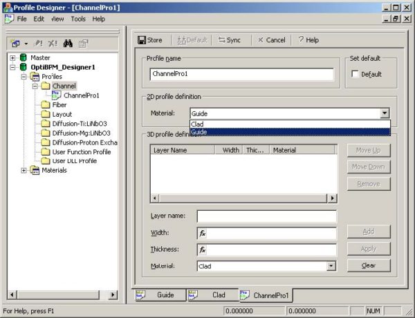 Defining Materials & Channel - Optiwave
