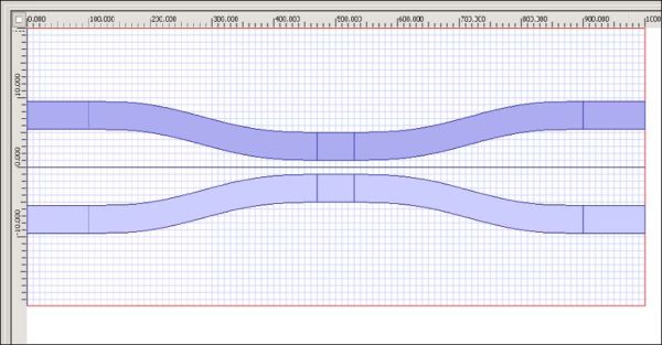 BPM - Figure 15 Positioning the mirrored waveguides