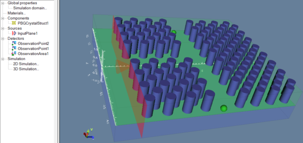 fdtd 3D photonic crystal t-branch