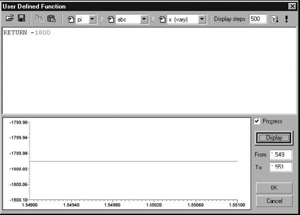 Optical Grating - User Defined Function